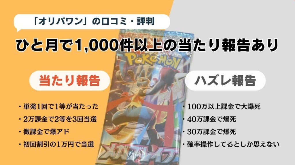 オリパワン　評判　口コミ