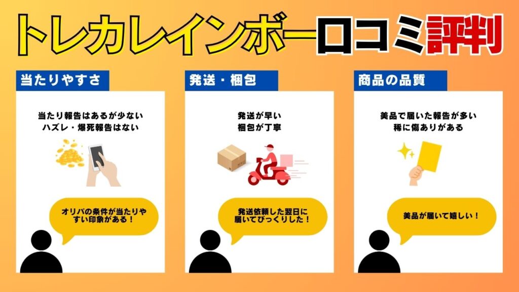 トレカレインボー　口コミ