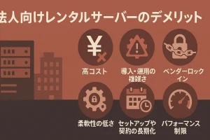 法人向けレンタルサーバーのデメリット